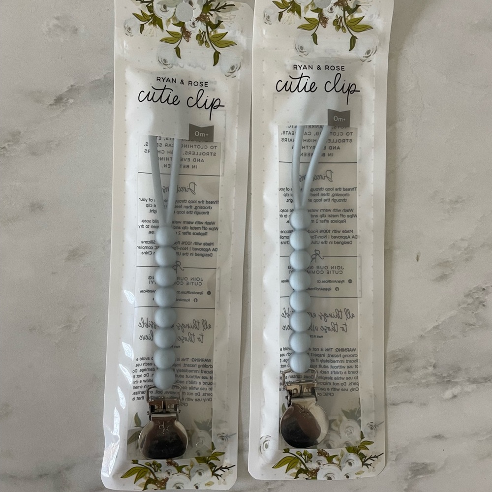 Ryan & Rose Silicon Pacifier Clip